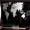 etched image of world map on mirror