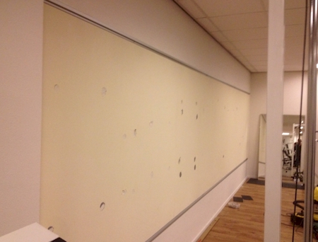 spiegelwand Den Haag AFM fitness - montage spiegelprofiel
