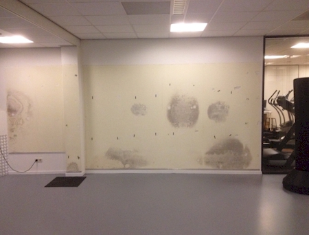 spiegelwand Den Haag AFM fitness - montage tweede wand