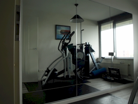 spiegelwand prive fitness Amsterdam