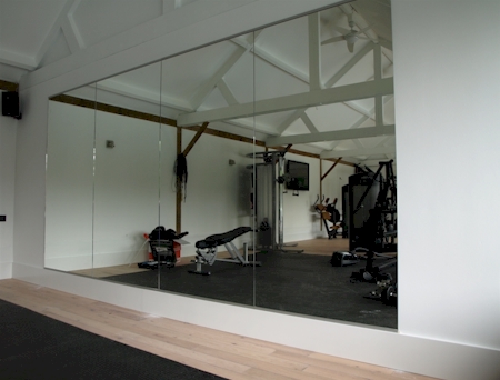 spiegelwand prive fitness De Mortel