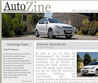Bezoek de website van Autozine in het Duits Autozine, Das Internet Auto-Magazin