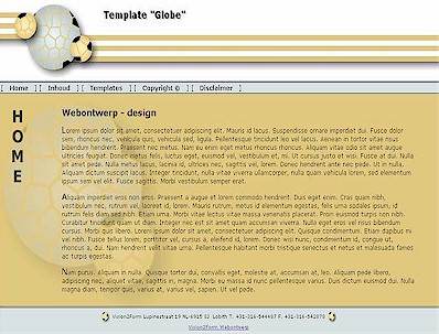 Vision2Form Webdesign - Template Entwurf - Globe