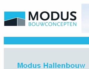 Modus Hallenbouw - Opbouw en structurering van de basis website. Webdesign: Modus Bouwconcepten - Hallenbouw, bedrijfshallen en showrooms