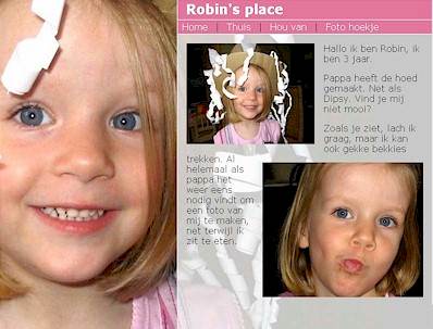 Vision2Form Webdesign - Prive pagina, Robin's place