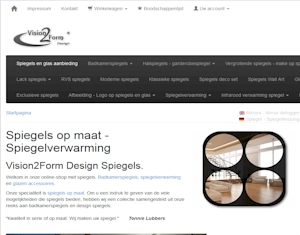 Webshop: Spiegels op maat