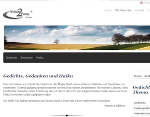 Screenshot vision2form - gedichte und gedanken