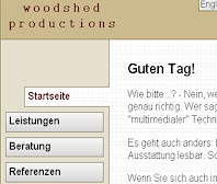 Bezoek de website van Woodshed Produktions Woodshed productions produziert lesbare, universell zugängliche, schnelle WWW-Seiten