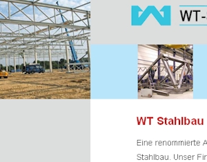 Bezoek de website van WT Stahlbau Webdesign: WT-Stahlbau